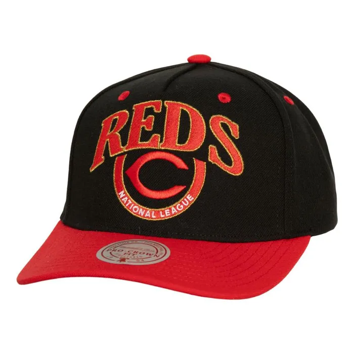 Mitchell and Ness Crown Jewels Pro Snapback Coop Cincinnati Reds Men Hats and Headwear