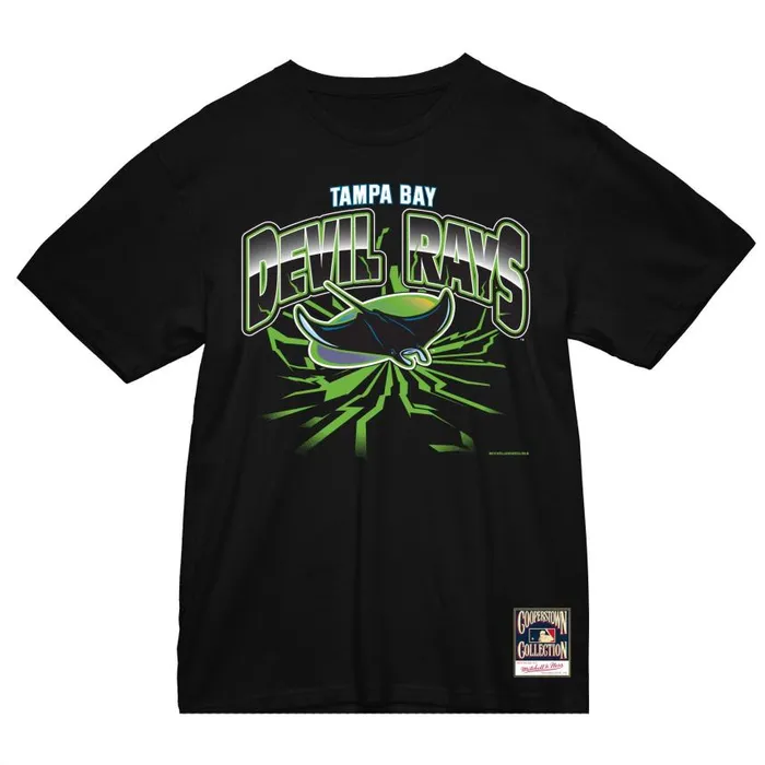 Mitchell and Ness Earthquake Tee Tampa Bay Rays Men TShirts and Tops