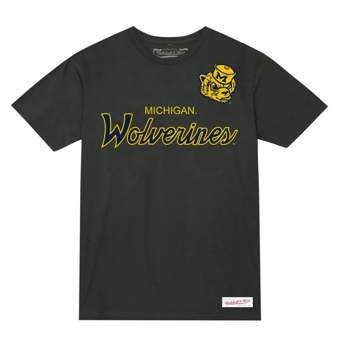 Mitchell and Ness Elite Tee University Of Michigan Men TShirts and Tops