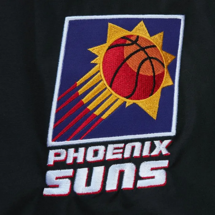 Mitchell and Ness Exploded Logo Warm Up Jacket Phoenix Suns Men Jackets and Outerwear