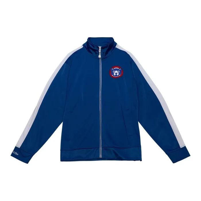 Mitchell and Ness Flashback Track Jacket Chicago Cubs Men Jackets and Outerwear