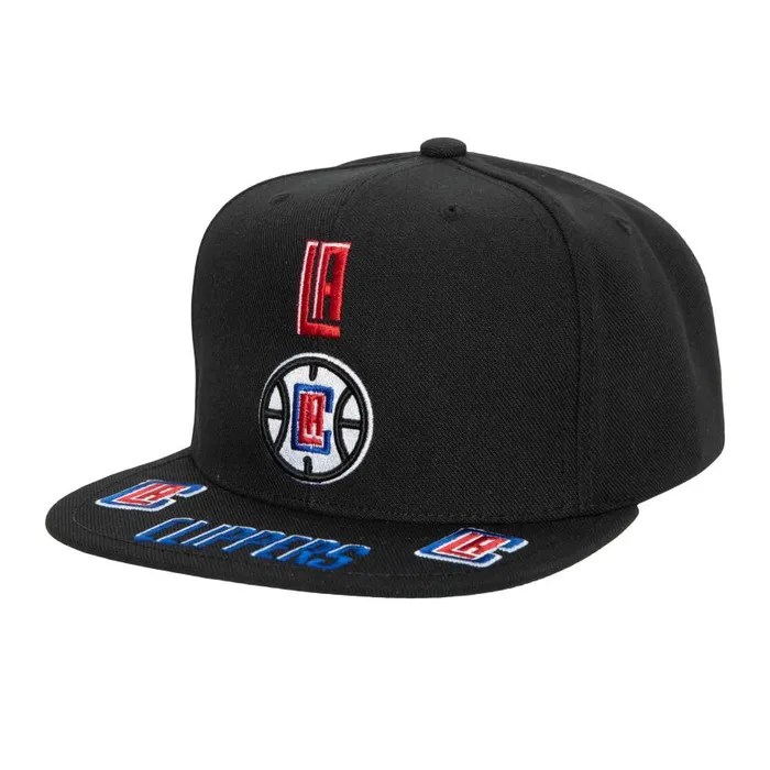 Mitchell and Ness Front Loaded Snapback Los Angeles Clippers Men Hats and Headwear Mitchell and Ness Front Loaded Snapback Los Angeles Clippers Men Hats and Headwear