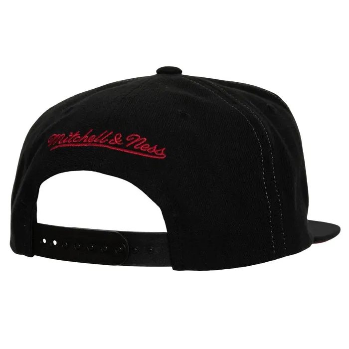 Mitchell and Ness Full Frontal Snapback Miami Heat Men Hats and Headwear