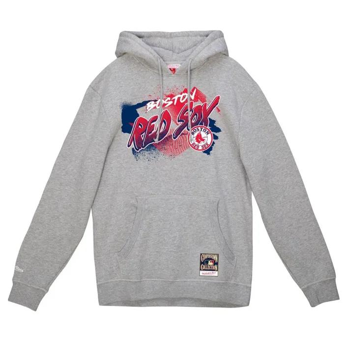 Mitchell and Ness Graff Hoodie Boston Red Sox Men Hoodies and Sweatshirts