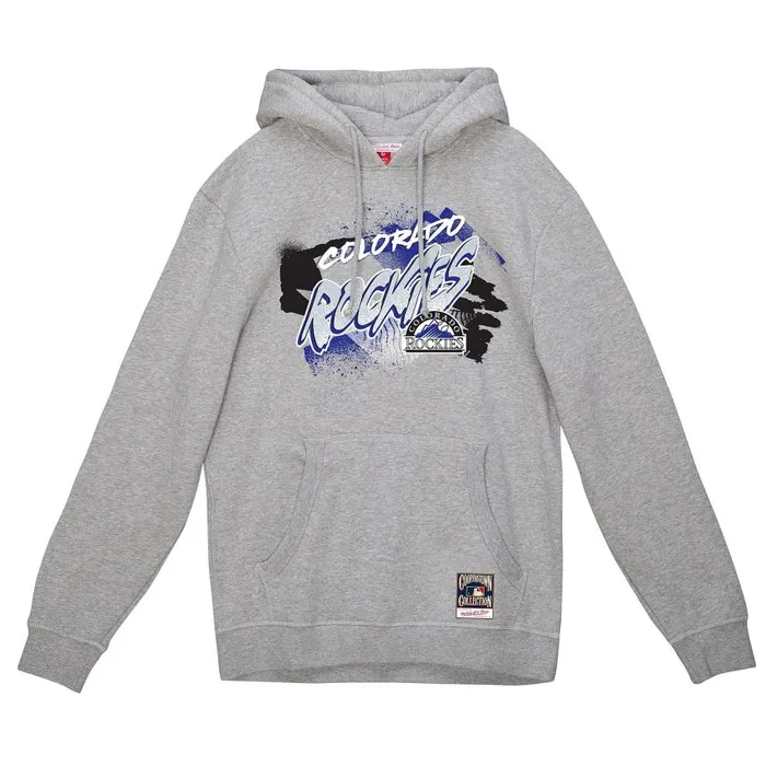 Mitchell and Ness Graff Hoodie Colorado Rockies Men Hoodies and Sweatshirts