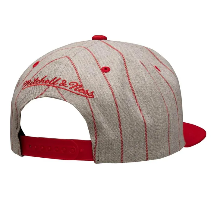 Mitchell and Ness Grey Pin Pop Snapback HWC Philadelphia 76ers Men Hats and Headwear