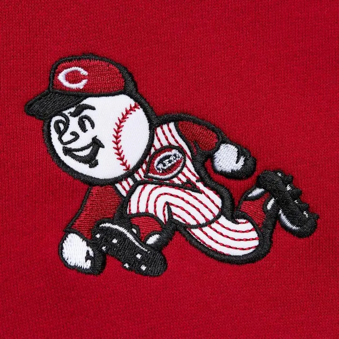 Mitchell and Ness Head Coach Fleece Crew Vintage Logo Cincinnati Reds Men Hoodies and Sweatshirts Mitchell and Ness Head Coach Fleece Crew Vintage Logo Cincinnati Reds Men Hoodies and Sweatshirts