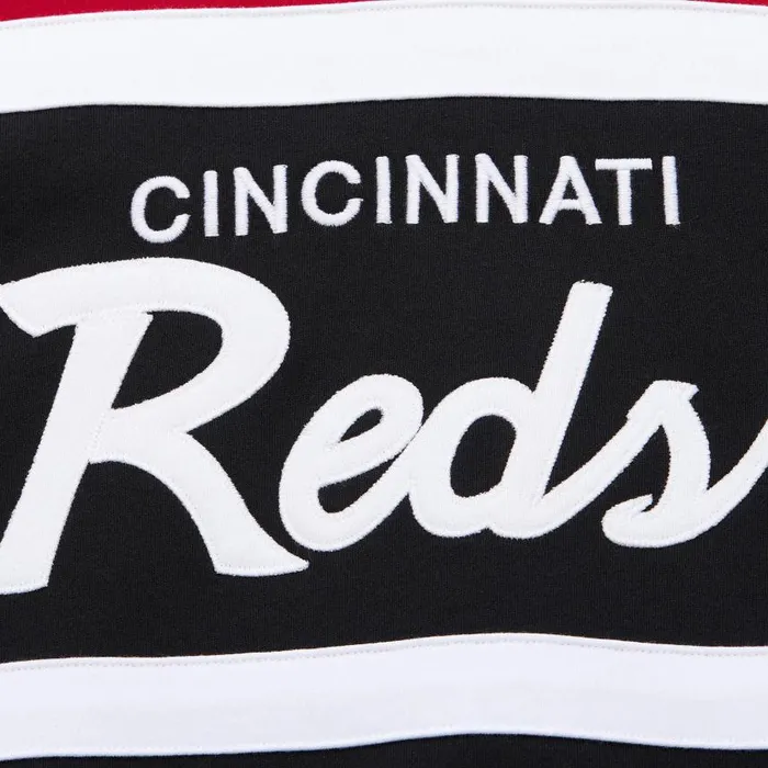 Mitchell and Ness Head Coach Fleece Crew Vintage Logo Cincinnati Reds Men Hoodies and Sweatshirts Mitchell and Ness Head Coach Fleece Crew Vintage Logo Cincinnati Reds Men Hoodies and Sweatshirts