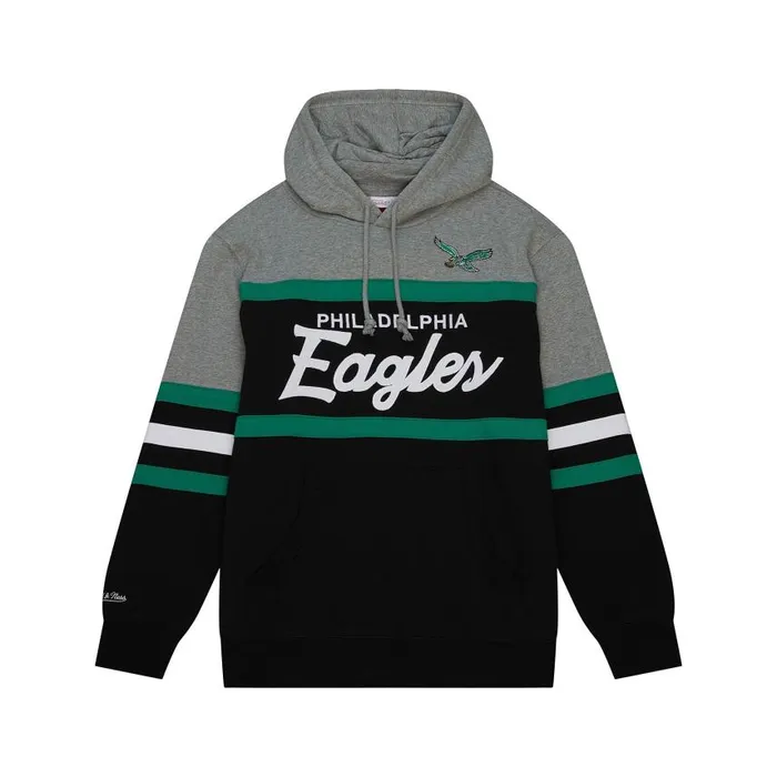 Mitchell and Ness Head Coach Hoodie Philadelphia Eagles Men Hoodies and Sweatshirts