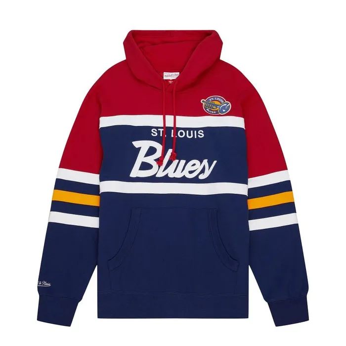Mitchell and Ness Head Coach Hoodie St Louis Blues Men Hoodies and Sweatshirts