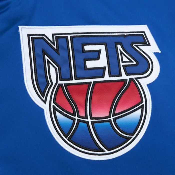 Mitchell and Ness Heavyweight Satin Jacket New Jersey Nets Men Jackets and Outerwear Mitchell and Ness Heavyweight Satin Jacket New Jersey Nets Men Jackets and Outerwear