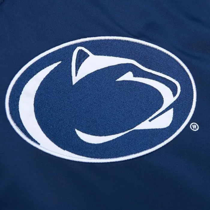 Mitchell and Ness Heavyweight Satin Jacket Penn State University Men Jackets and Outerwear
