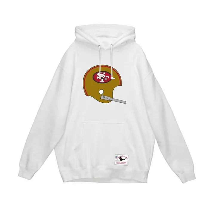 Mitchell and Ness Helmet 1 Hoodie San Francisco 49ers Men Hoodies and Sweatshirts