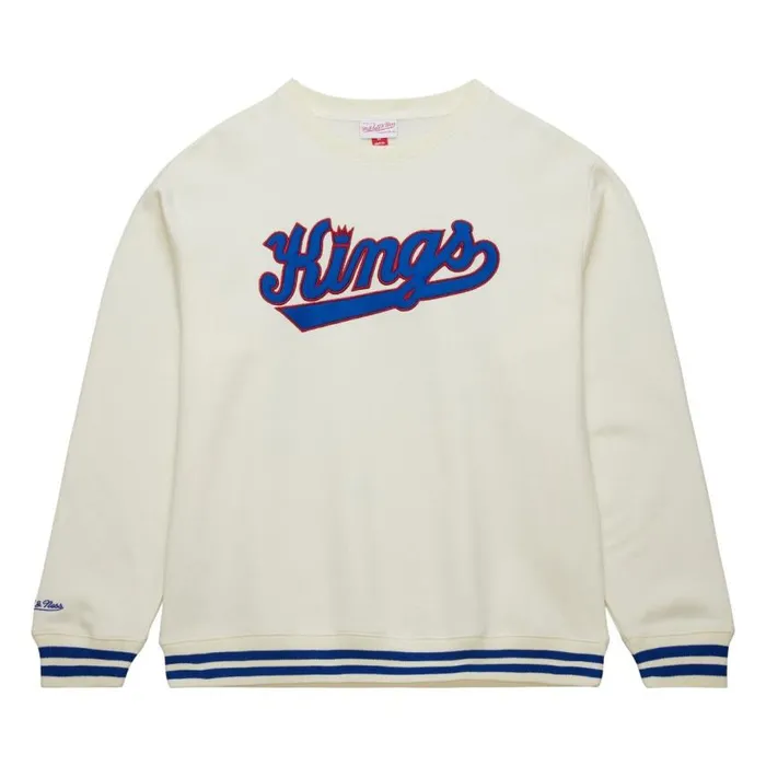 Mitchell and Ness Heritage Fleece Crew Vintage Logo Kansas City Kings Men Hoodies and Sweatshirts