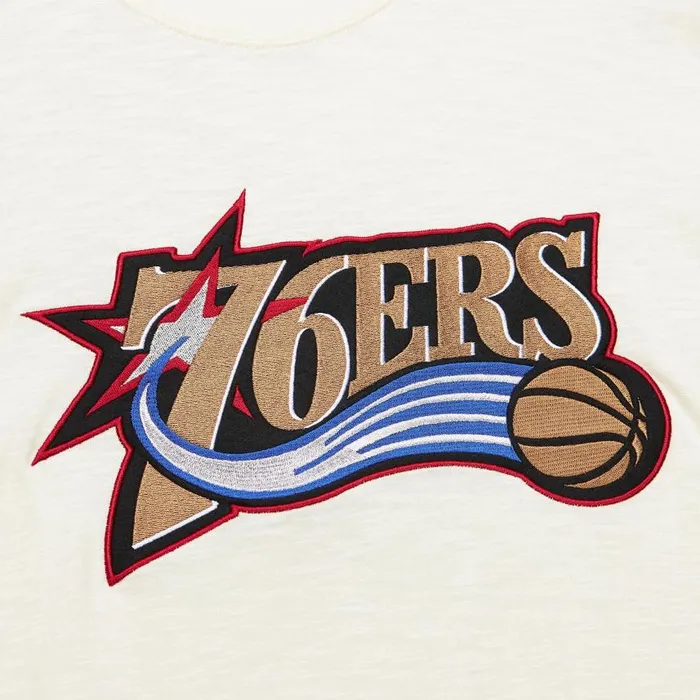 Mitchell and Ness Heritage LS Slub Tee Vintage Logo Philadelphia 76ers Men TShirts and Tops Mitchell and Ness Heritage LS Slub Tee Vintage Logo Philadelphia 76ers Men TShirts and Tops