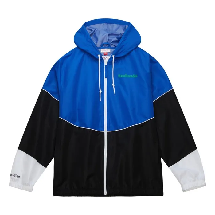Mitchell and Ness Home Team Lightweight Windbreaker Seattle Seahawks Men Jackets and Outerwear