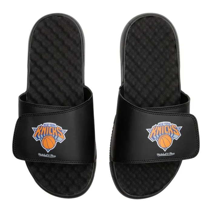 Mitchell and Ness HWC Logo Mitchell and Ness Slides New York Knicks Men Shoes Mitchell and Ness HWC Logo Mitchell and Ness Slides New York Knicks Men Shoes