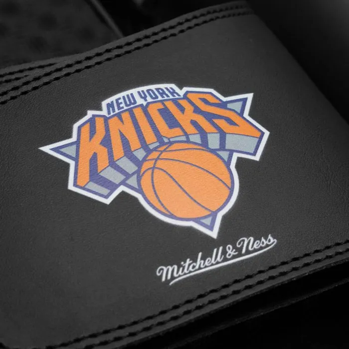 Mitchell and Ness HWC Logo Mitchell and Ness Slides New York Knicks Men Shoes Mitchell and Ness HWC Logo Mitchell and Ness Slides New York Knicks Men Shoes