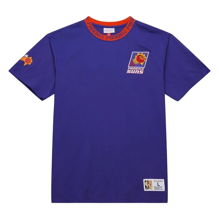 Mitchell and Ness Jacquard Ringer SS Tee Vintage Logo Phoenix Suns Men TShirts and Tops Mitchell and Ness Jacquard Ringer SS Tee Vintage Logo Phoenix Suns Men TShirts and Tops