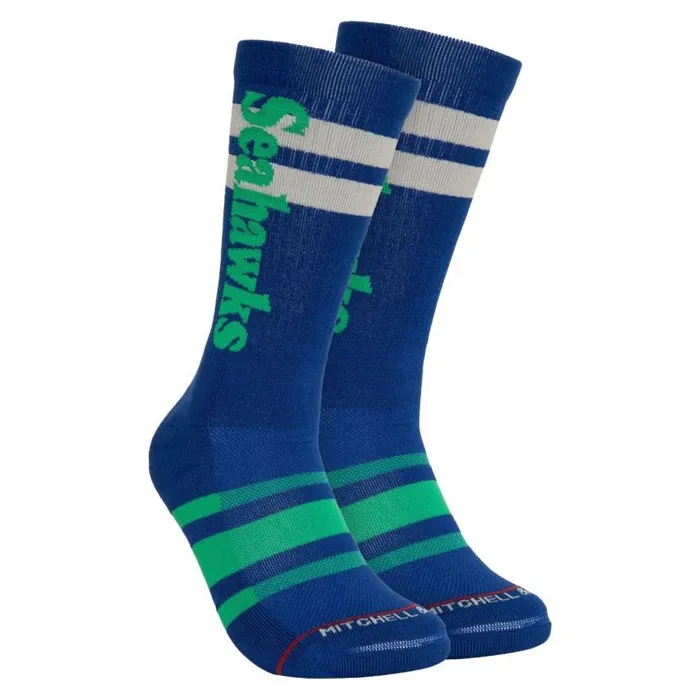 Mitchell and Ness Lateral Crew Socks Seattle Seahawks Men Socks
