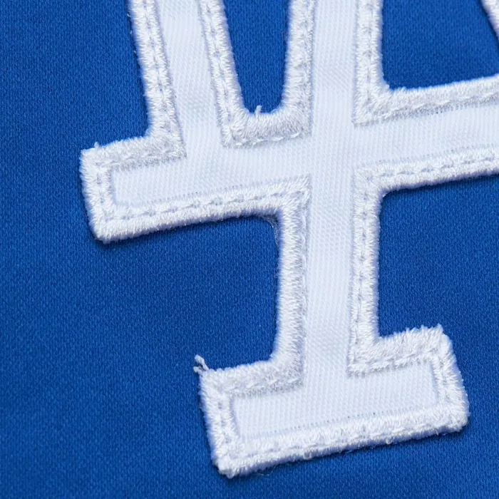 Mitchell and Ness Lightweight Satin Bomber Vintage Logo Los Angeles Dodgers Men Jackets and Outerwear