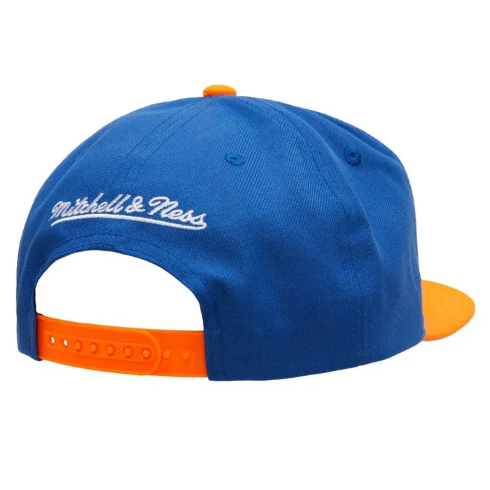 Mitchell and Ness Logo Bill Snapback HWC New York Knicks Men Hats and Headwear Mitchell and Ness Logo Bill Snapback HWC New York Knicks Men Hats and Headwear