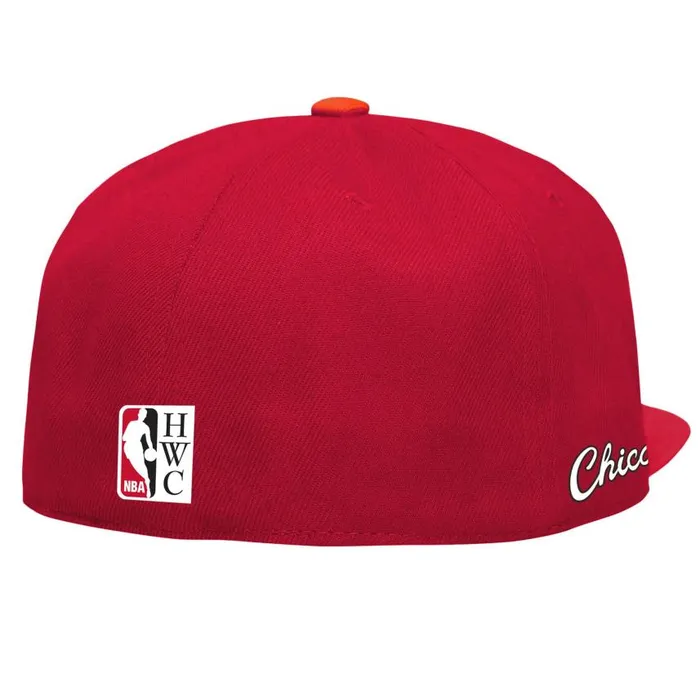 Mitchell and Ness Logo History Fitted HWC Chicago Bulls Men Hats and Headwear Mitchell and Ness Logo History Fitted HWC Chicago Bulls Men Hats and Headwear