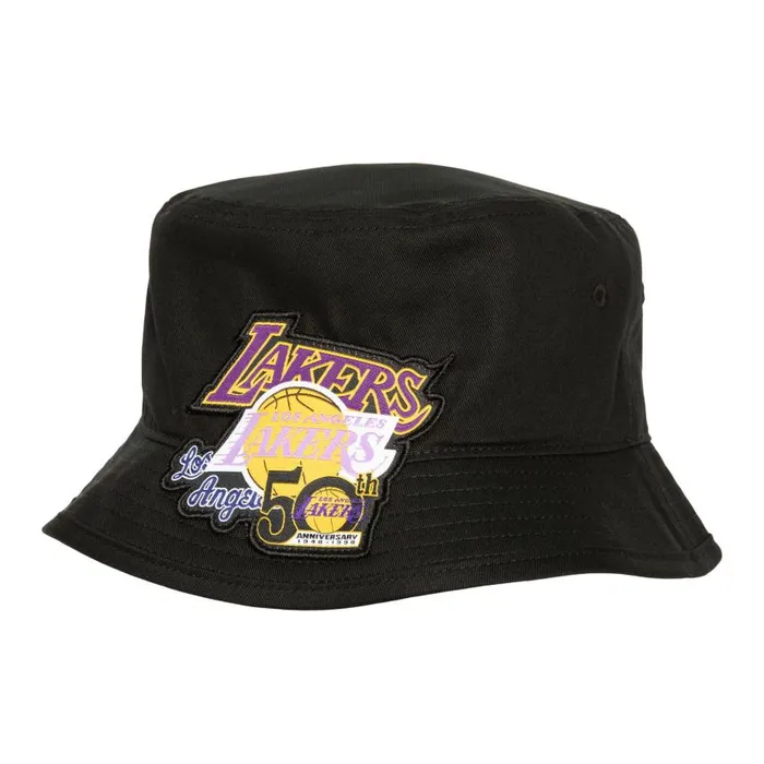 Mitchell and Ness Logolap Bucket HWC Los Angeles Lakers Men Hats and Headwear
