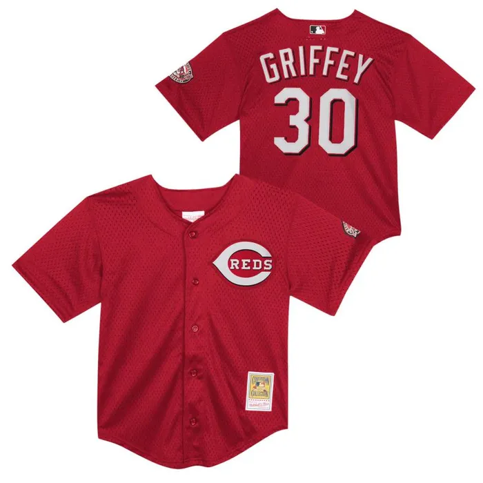 Mitchell and Ness Mesh BP Jersey Cincinnati Reds Ken Griffey Jr Kids Jerseys Mitchell and Ness Mesh BP Jersey Cincinnati Reds Ken Griffey Jr Kids Jerseys