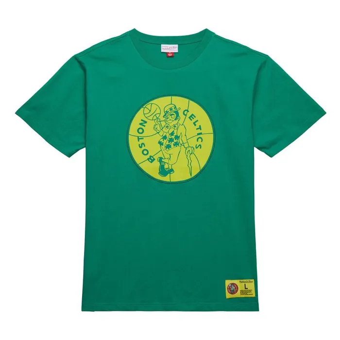 Mitchell and Ness Neon Nights SS Premium Tee Boston Celtics Men TShirts and Tops