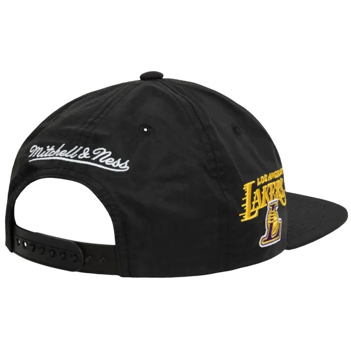 Mitchell and Ness Nylon Szn Deadstock Snapback Los Angeles Lakers Men Hats and Headwear Mitchell and Ness Nylon Szn Deadstock Snapback Los Angeles Lakers Men Hats and Headwear
