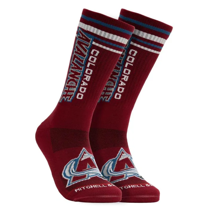Mitchell and Ness Power Play Crew Socks Colorado Avalanche Men Socks