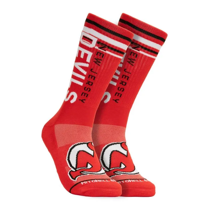 Mitchell and Ness Power Play Crew Socks New Jersey Devils Men Socks