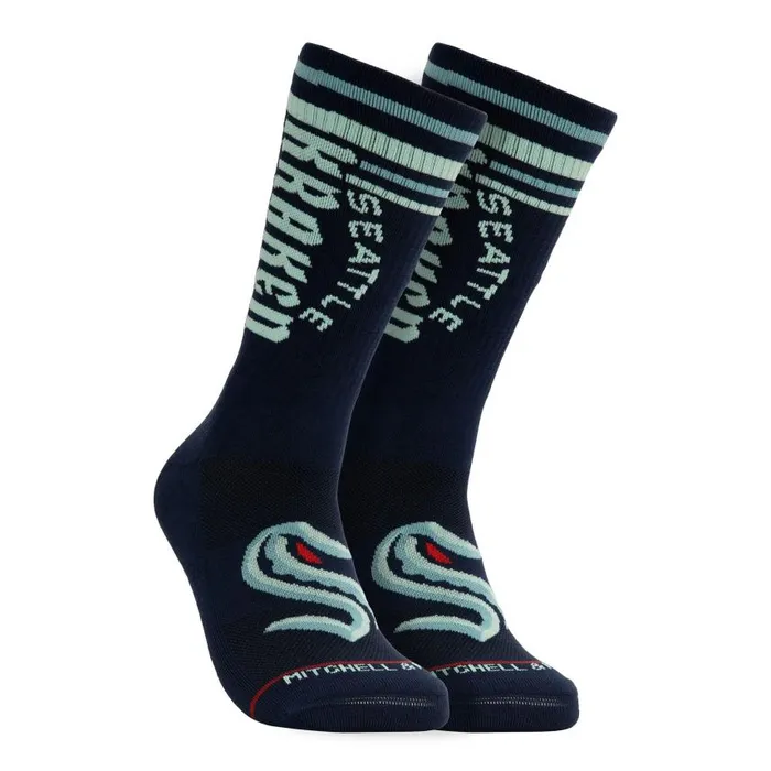 Mitchell and Ness Power Play Crew Socks Seattle Kraken Men Socks