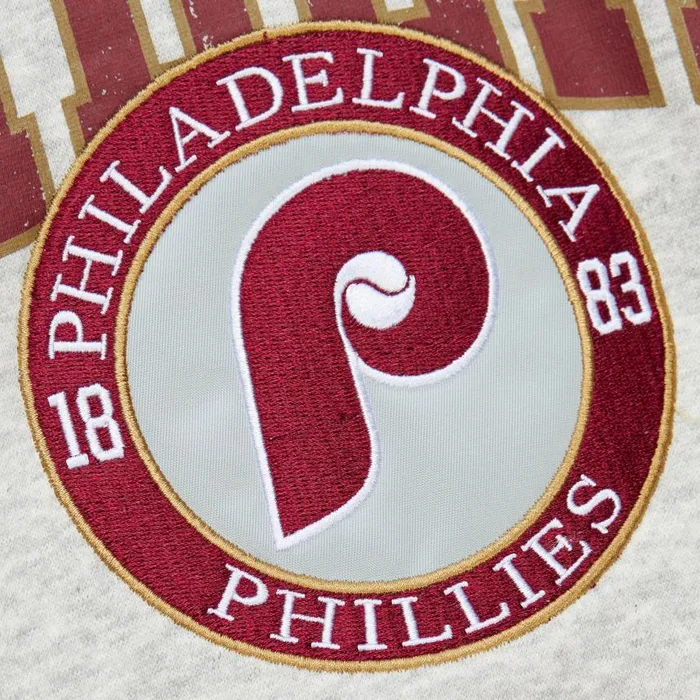 Mitchell and Ness Premium Fleece Crew Vintage Logo Philadelphia Phillies Men Hoodies and Sweatshirts Mitchell and Ness Premium Fleece Crew Vintage Logo Philadelphia Phillies Men Hoodies and Sweatshirts