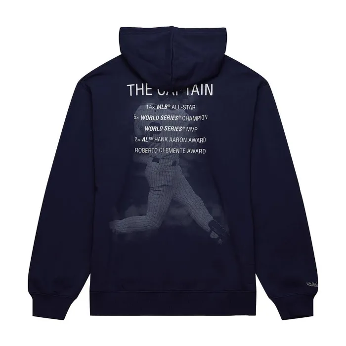 Mitchell and Ness Premium NandN Player Fleece Vintage Logo New York Yankees Derek Jeter Men Hoodies and Sweatshirts Mitchell and Ness Premium NandN Player Fleece Vintage Logo New York Yankees Derek Jeter Men Hoodies and Sweatshirts