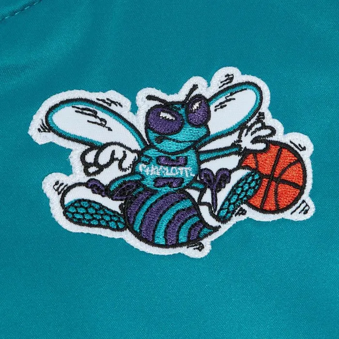 Mitchell and Ness Primetime Lightweight Satin Jacket Charlotte Hornets Men Jackets and Outerwear Mitchell and Ness Primetime Lightweight Satin Jacket Charlotte Hornets Men Jackets and Outerwear