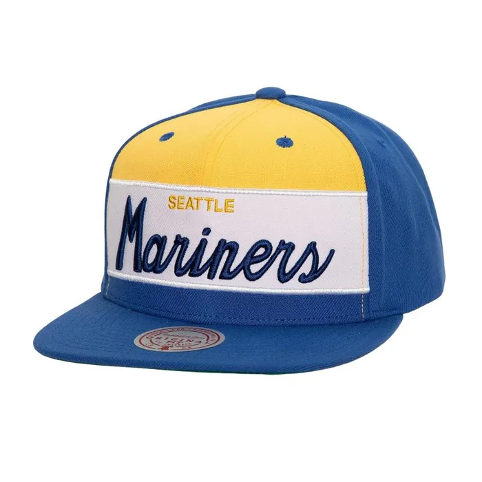 Mitchell and Ness Retro Sport Snapback Coop Seattle Mariners Men Hats and Headwear