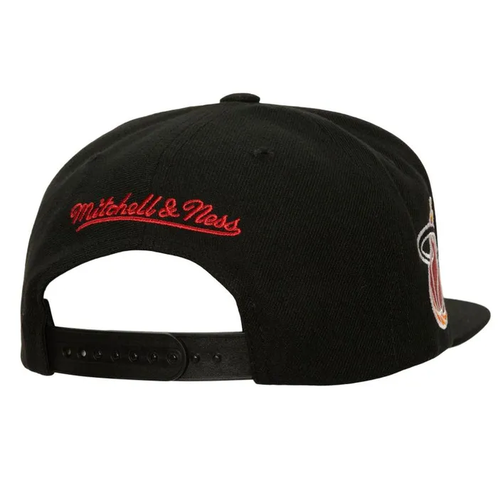 Mitchell and Ness Retro Sport Snapback HWC Miami Heat Men Hats and Headwear Mitchell and Ness Retro Sport Snapback HWC Miami Heat Men Hats and Headwear