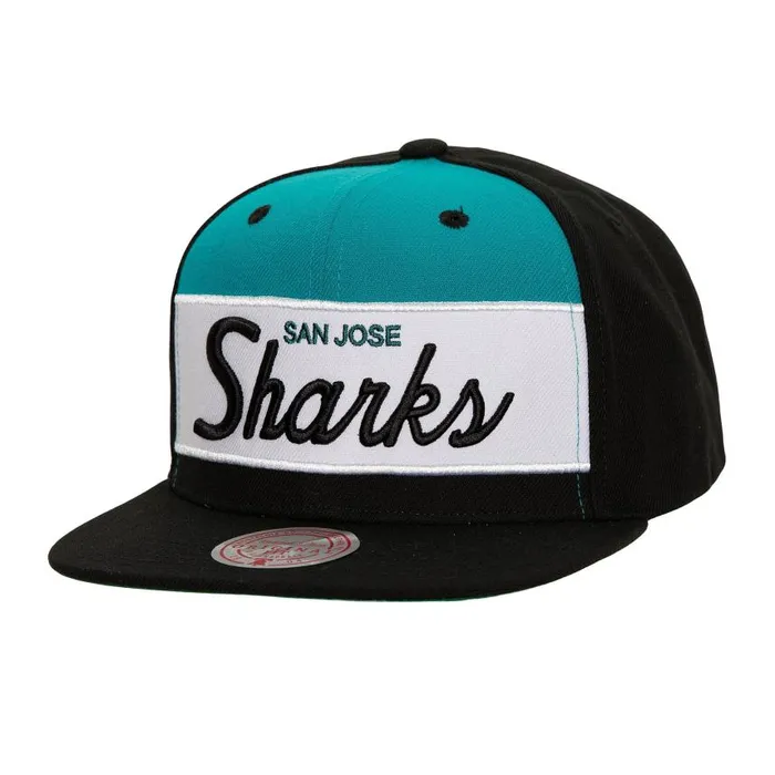 Mitchell and Ness Retro Sport Snapback San Jose Sharks Men Hats and Headwear
