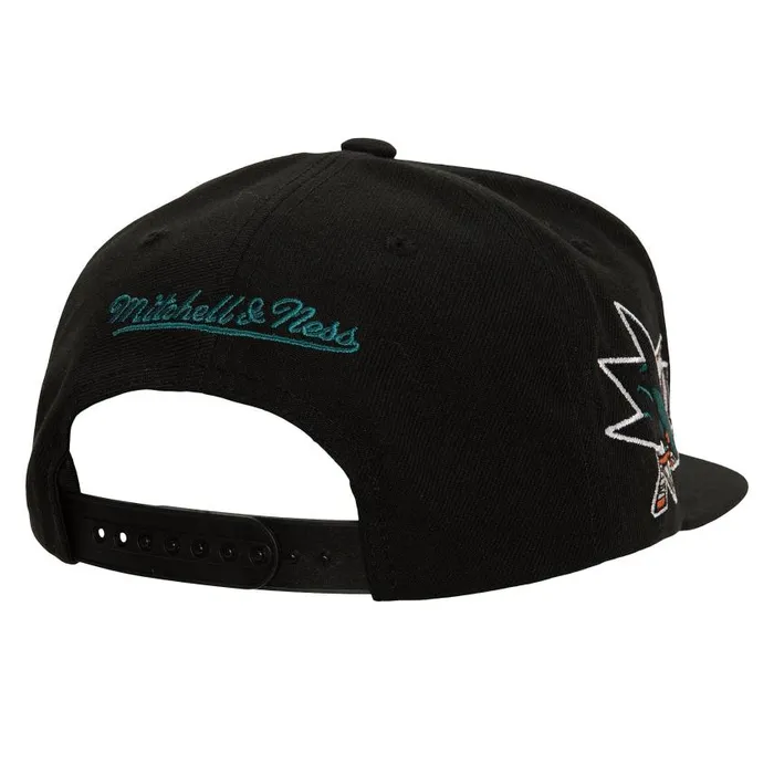 Mitchell and Ness Retro Sport Snapback San Jose Sharks Men Hats and Headwear
