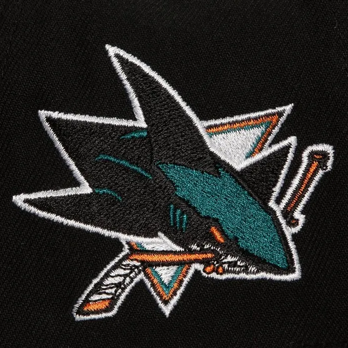 Mitchell and Ness Retro Sport Snapback San Jose Sharks Men Hats and Headwear