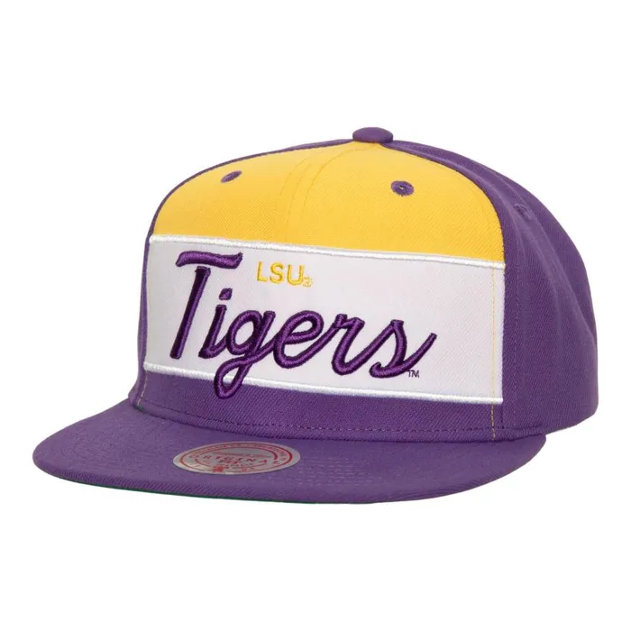 Mitchell and Ness Retro Sport Snapback Vntg Louisiana State University Men Hats and Headwear