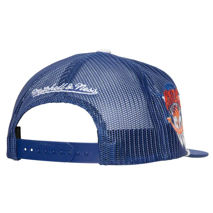 Mitchell and Ness Roper Trucker New York Knicks Men Hats and Headwear Mitchell and Ness Roper Trucker New York Knicks Men Hats and Headwear