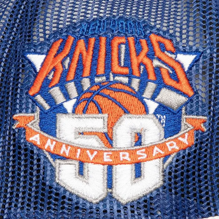 Mitchell and Ness Roper Trucker New York Knicks Men Hats and Headwear Mitchell and Ness Roper Trucker New York Knicks Men Hats and Headwear