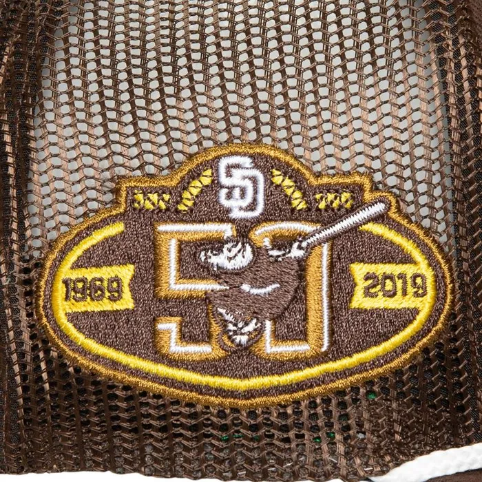 Mitchell and Ness Roper Trucker San Diego Padres Men Hats and Headwear Mitchell and Ness Roper Trucker San Diego Padres Men Hats and Headwear