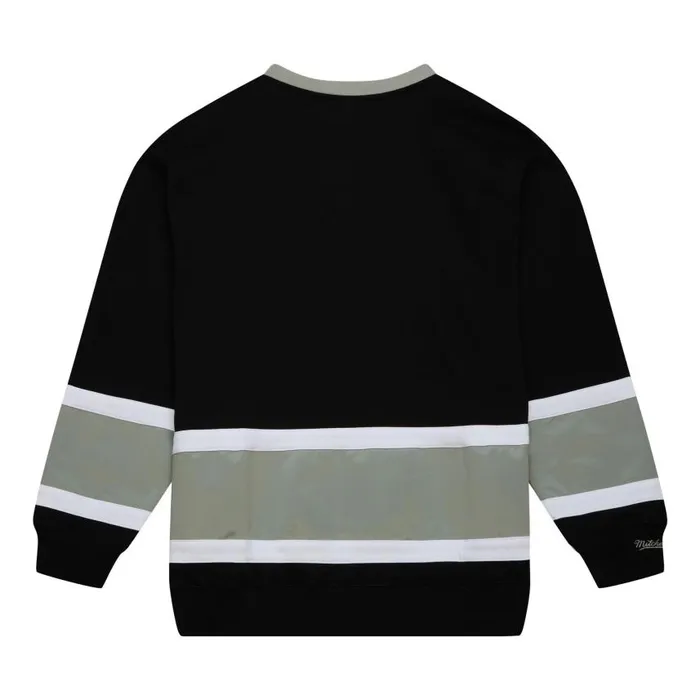 Mitchell and Ness Satin Insert Fleece Crew Oakland Raiders Men Hoodies and Sweatshirts Mitchell and Ness Satin Insert Fleece Crew Oakland Raiders Men Hoodies and Sweatshirts
