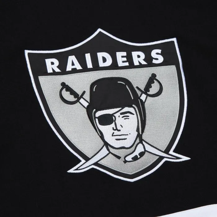 Mitchell and Ness Satin Insert Fleece Crew Oakland Raiders Men Hoodies and Sweatshirts Mitchell and Ness Satin Insert Fleece Crew Oakland Raiders Men Hoodies and Sweatshirts