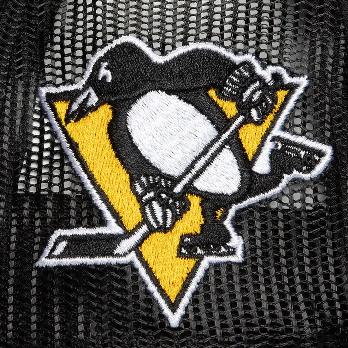Mitchell and Ness Script Trucker Pittsburgh Penguins Men Hats and Headwear Mitchell and Ness Script Trucker Pittsburgh Penguins Men Hats and Headwear
