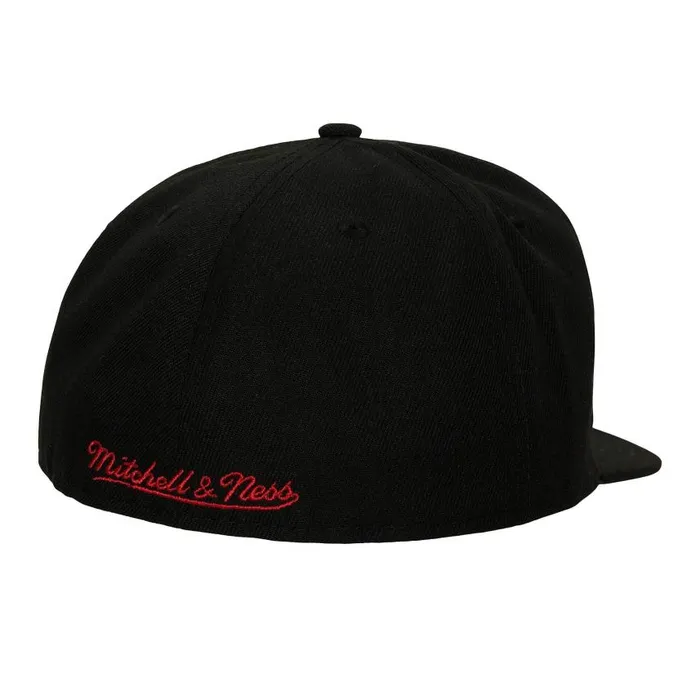 Mitchell and Ness Shark Bite Fitted HWC Hat Chicago Bulls Men Hats and Headwear Mitchell and Ness Shark Bite Fitted HWC Hat Chicago Bulls Men Hats and Headwear